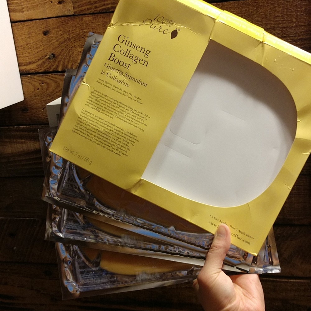 100% Pure Ginsing Collagen Boost face masks